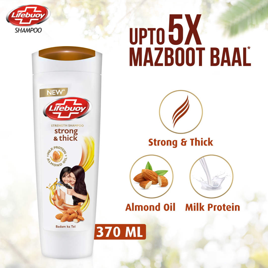 LIFE BUOY  STRONG & THICK SHAMPOO 370ML